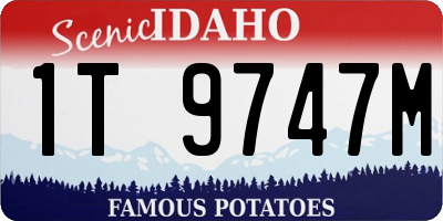 ID license plate 1T9747M