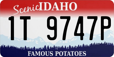 ID license plate 1T9747P