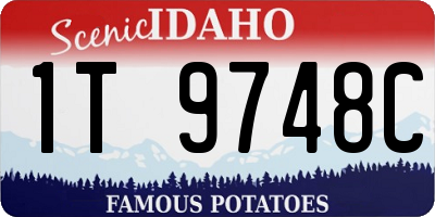 ID license plate 1T9748C
