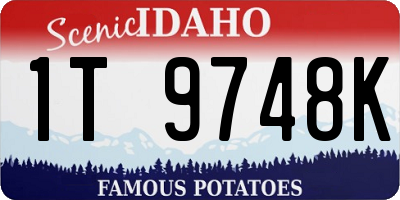 ID license plate 1T9748K