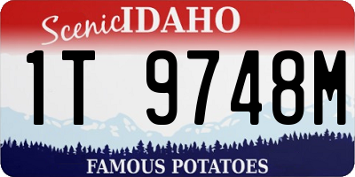 ID license plate 1T9748M