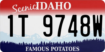 ID license plate 1T9748W