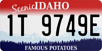 ID license plate 1T9749E