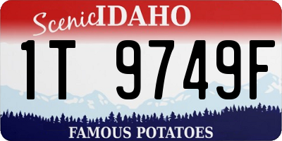 ID license plate 1T9749F