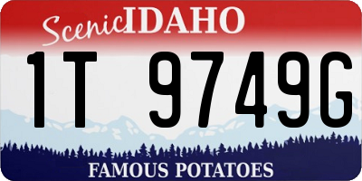 ID license plate 1T9749G