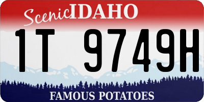 ID license plate 1T9749H