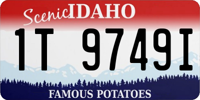 ID license plate 1T9749I