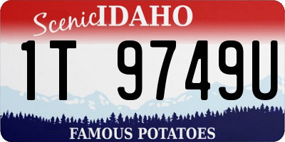 ID license plate 1T9749U
