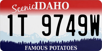 ID license plate 1T9749W