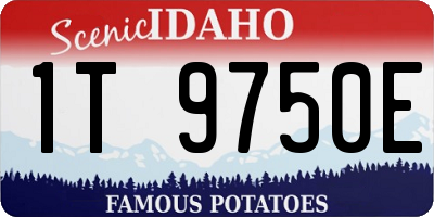 ID license plate 1T9750E