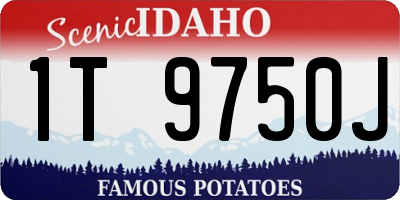 ID license plate 1T9750J