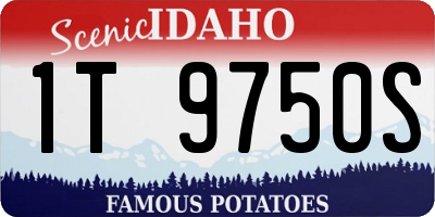 ID license plate 1T9750S