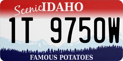 ID license plate 1T9750W