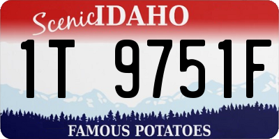 ID license plate 1T9751F