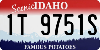 ID license plate 1T9751S