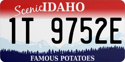 ID license plate 1T9752E