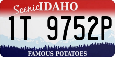 ID license plate 1T9752P