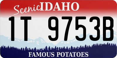 ID license plate 1T9753B