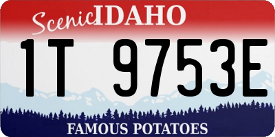 ID license plate 1T9753E