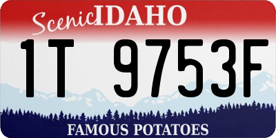 ID license plate 1T9753F