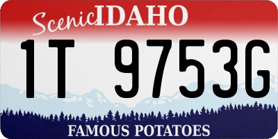 ID license plate 1T9753G