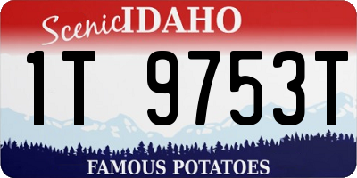 ID license plate 1T9753T