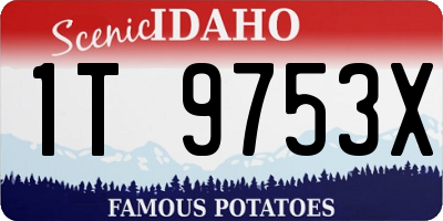 ID license plate 1T9753X