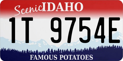 ID license plate 1T9754E