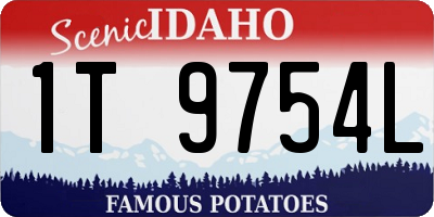 ID license plate 1T9754L
