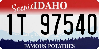 ID license plate 1T9754O