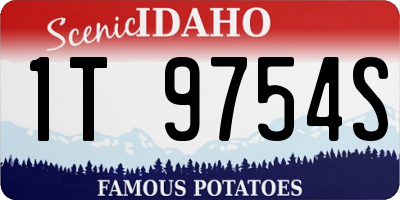 ID license plate 1T9754S
