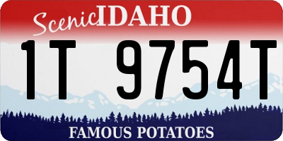 ID license plate 1T9754T