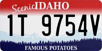 ID license plate 1T9754V