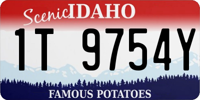 ID license plate 1T9754Y