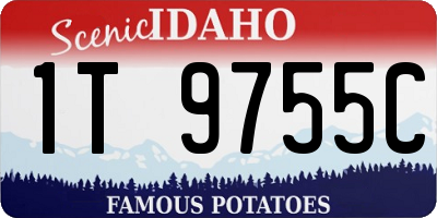 ID license plate 1T9755C