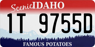 ID license plate 1T9755D