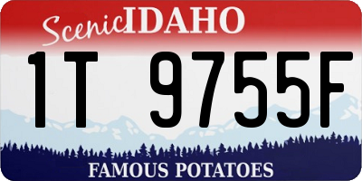 ID license plate 1T9755F