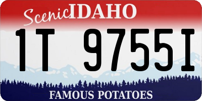 ID license plate 1T9755I