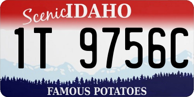 ID license plate 1T9756C