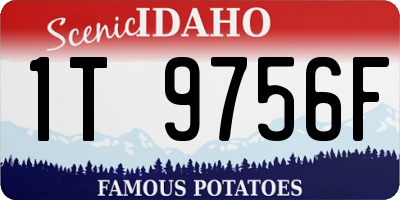ID license plate 1T9756F