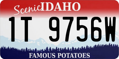 ID license plate 1T9756W
