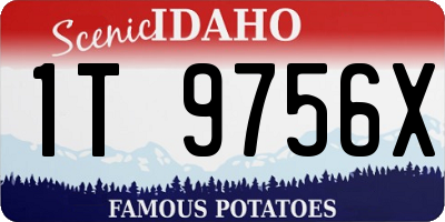 ID license plate 1T9756X