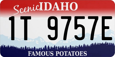 ID license plate 1T9757E