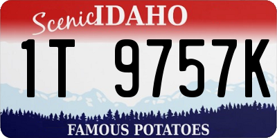 ID license plate 1T9757K