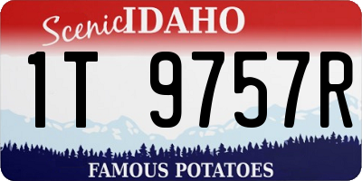 ID license plate 1T9757R