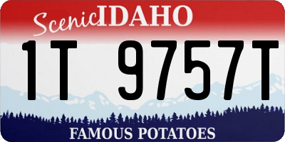 ID license plate 1T9757T