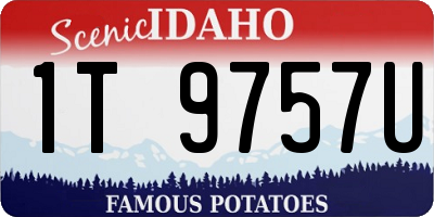 ID license plate 1T9757U