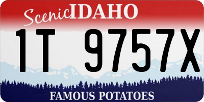 ID license plate 1T9757X
