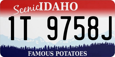 ID license plate 1T9758J
