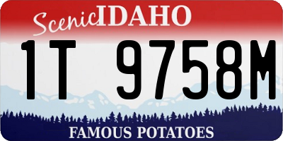 ID license plate 1T9758M